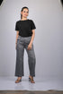 Denim pant for women western wear and party wear stylish Grey Cotton Denim Silk Pant (OTL-PNT-1007)